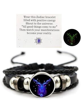 Zodiac Signs Spirit Bracelet Zodiac Bracelet for Women or Men, Adjustable